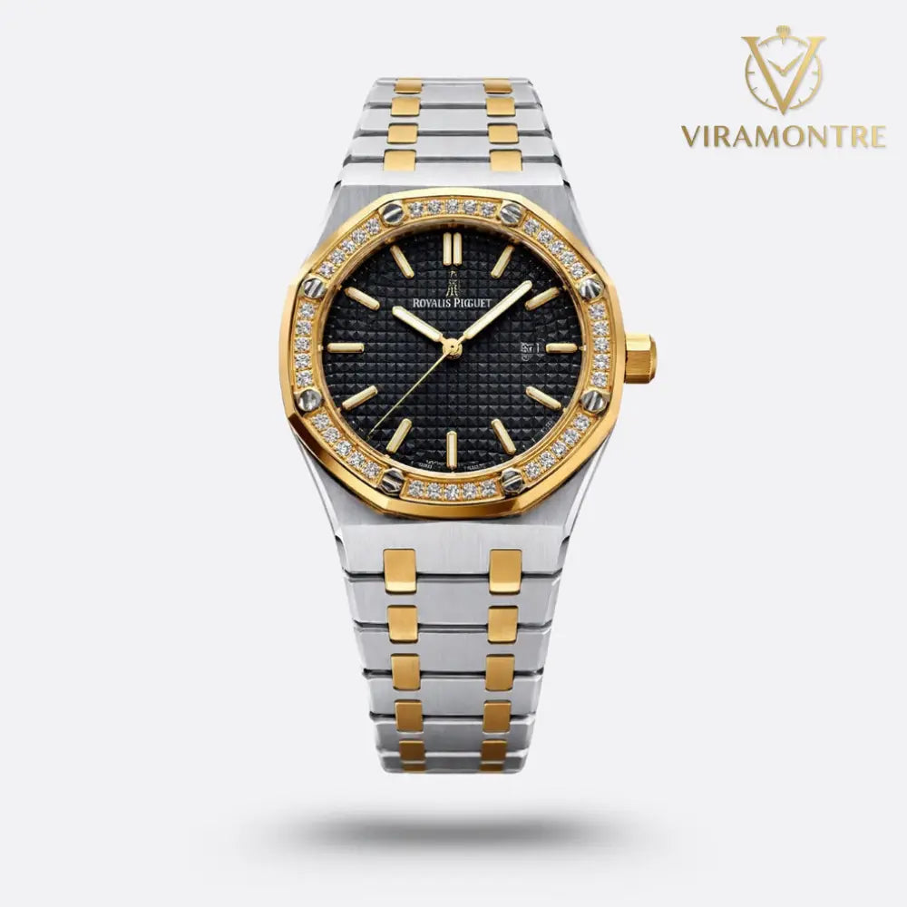 Audemars Piguet Royal Oak cadran noir sertie de diamants