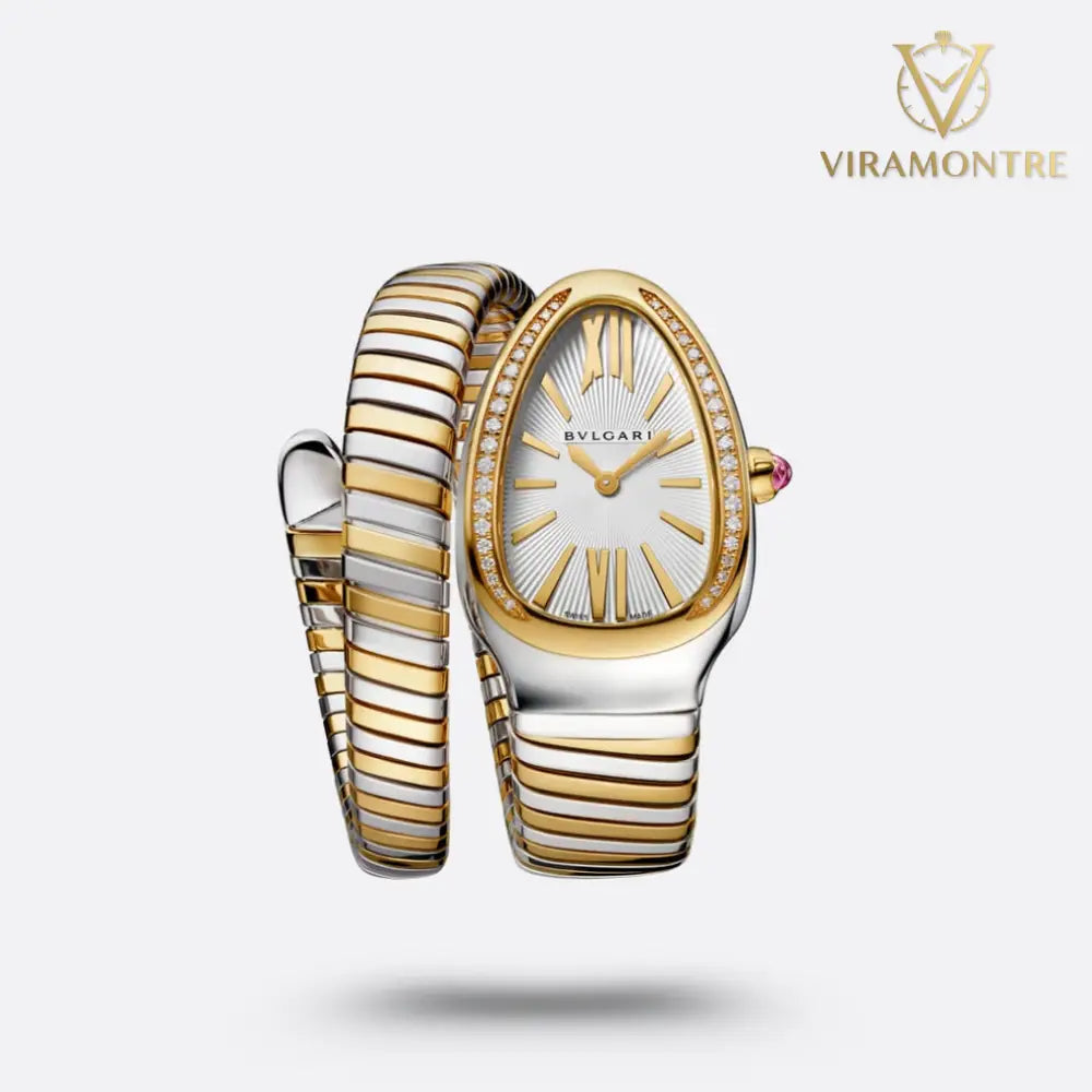 Bvlgari Serpenti Tubogas or jaune - sertie de diamants