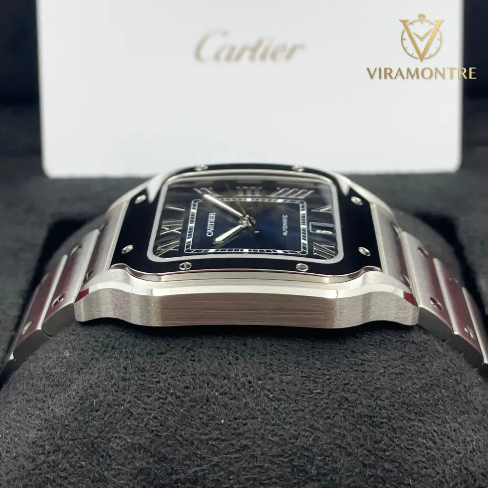 Cartier Santos Large Cadran Bleu