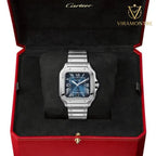 Cartier Santos Large Cadran Bleu