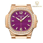 Patek Philippe Nautilus 7010/1R-013 Or rose et diamants Cadran violet