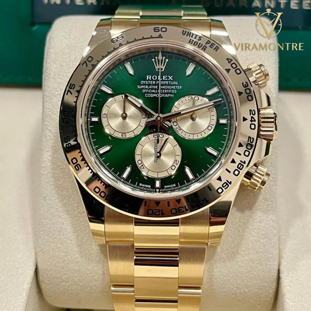 Rolex Cosmograph Daytona Yellow Gold Green Dial