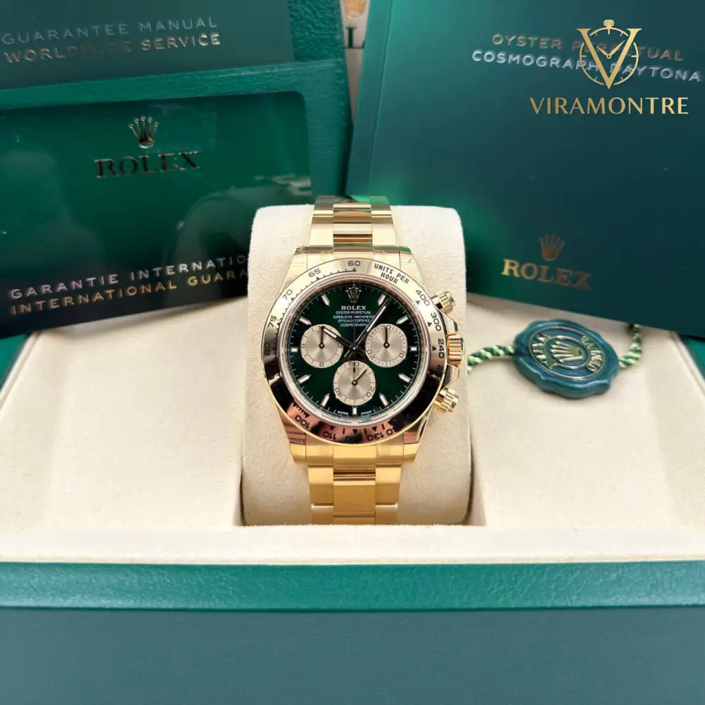 Rolex Cosmograph Daytona Yellow Gold Green Dial
