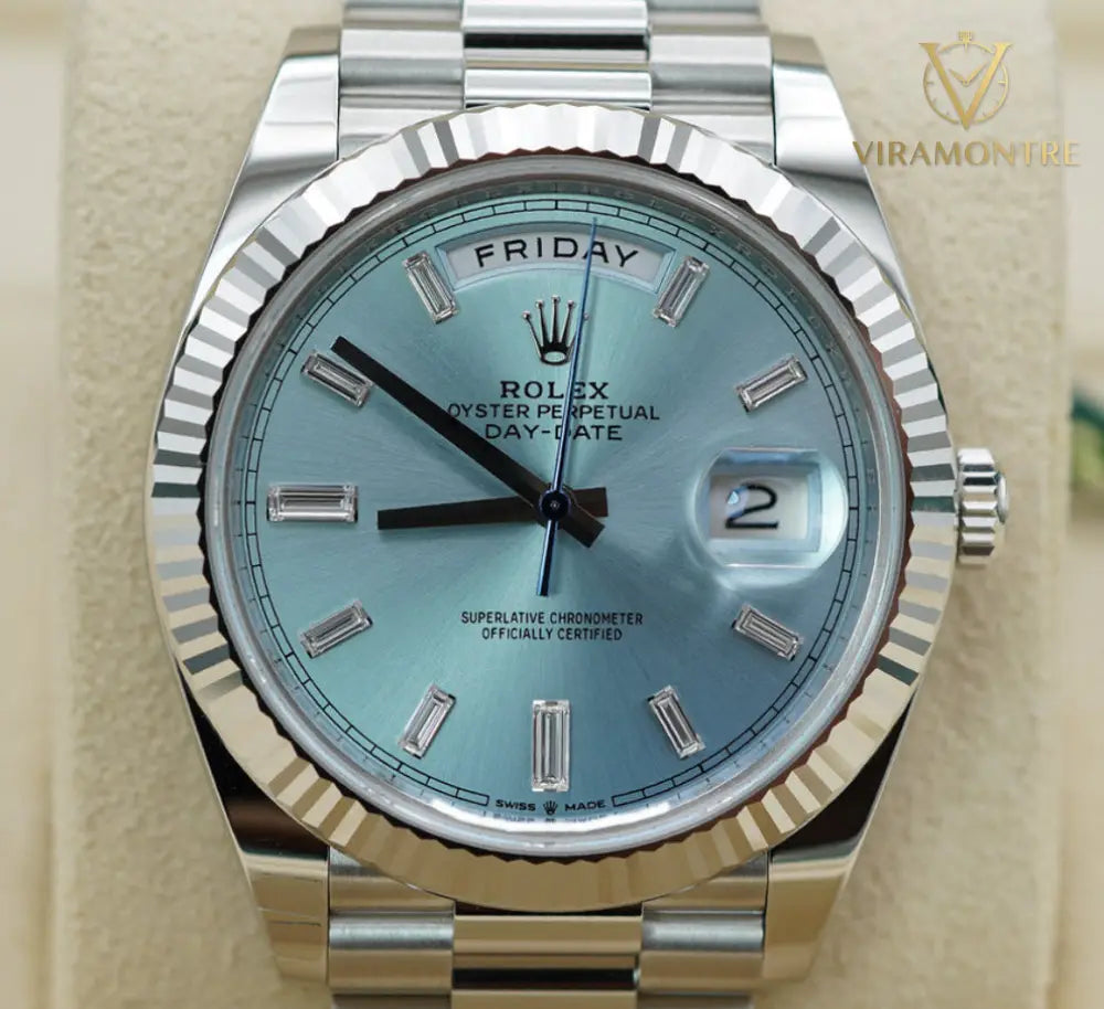 Rolex DAY DATE PLATINUM ICE BLUE
