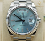 Rolex DAY DATE PLATINUM ICE BLUE