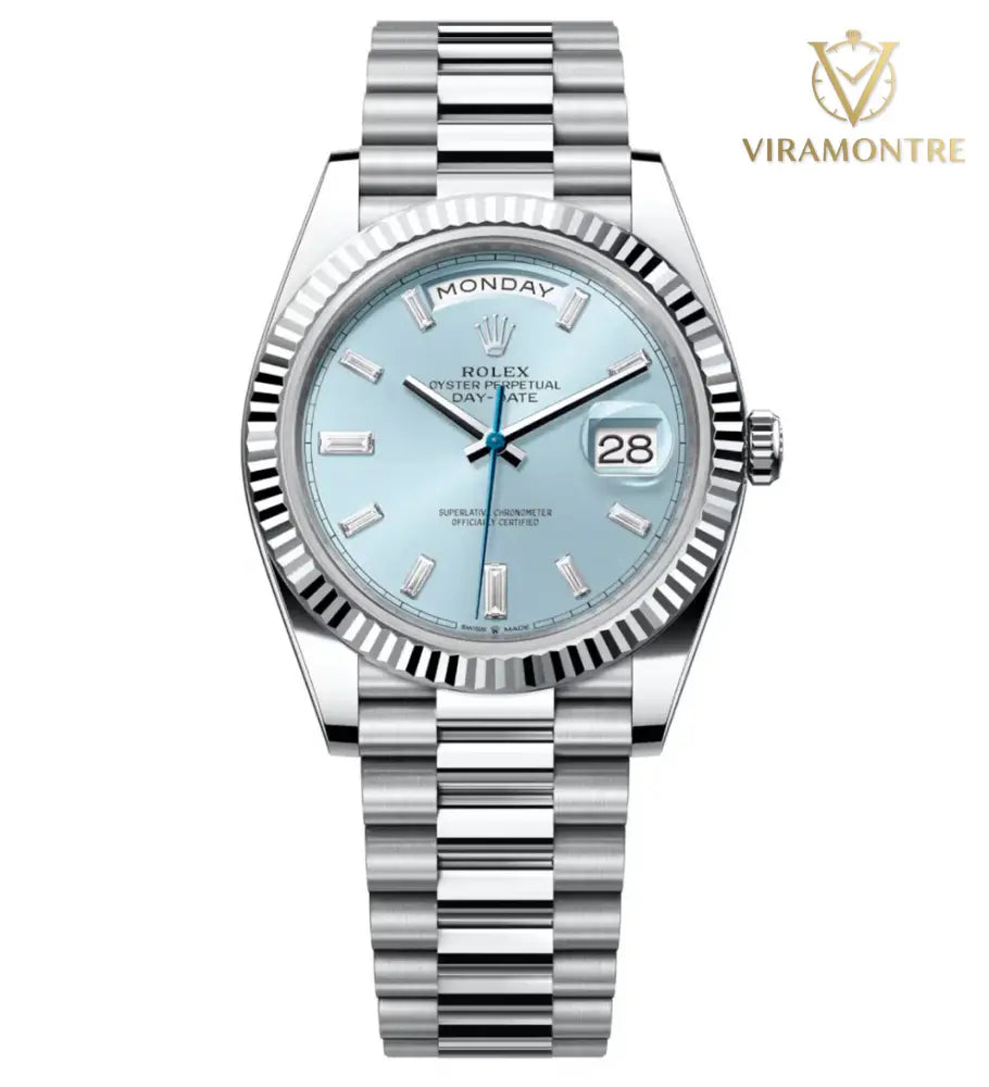 Rolex DAY DATE PLATINUM ICE BLUE