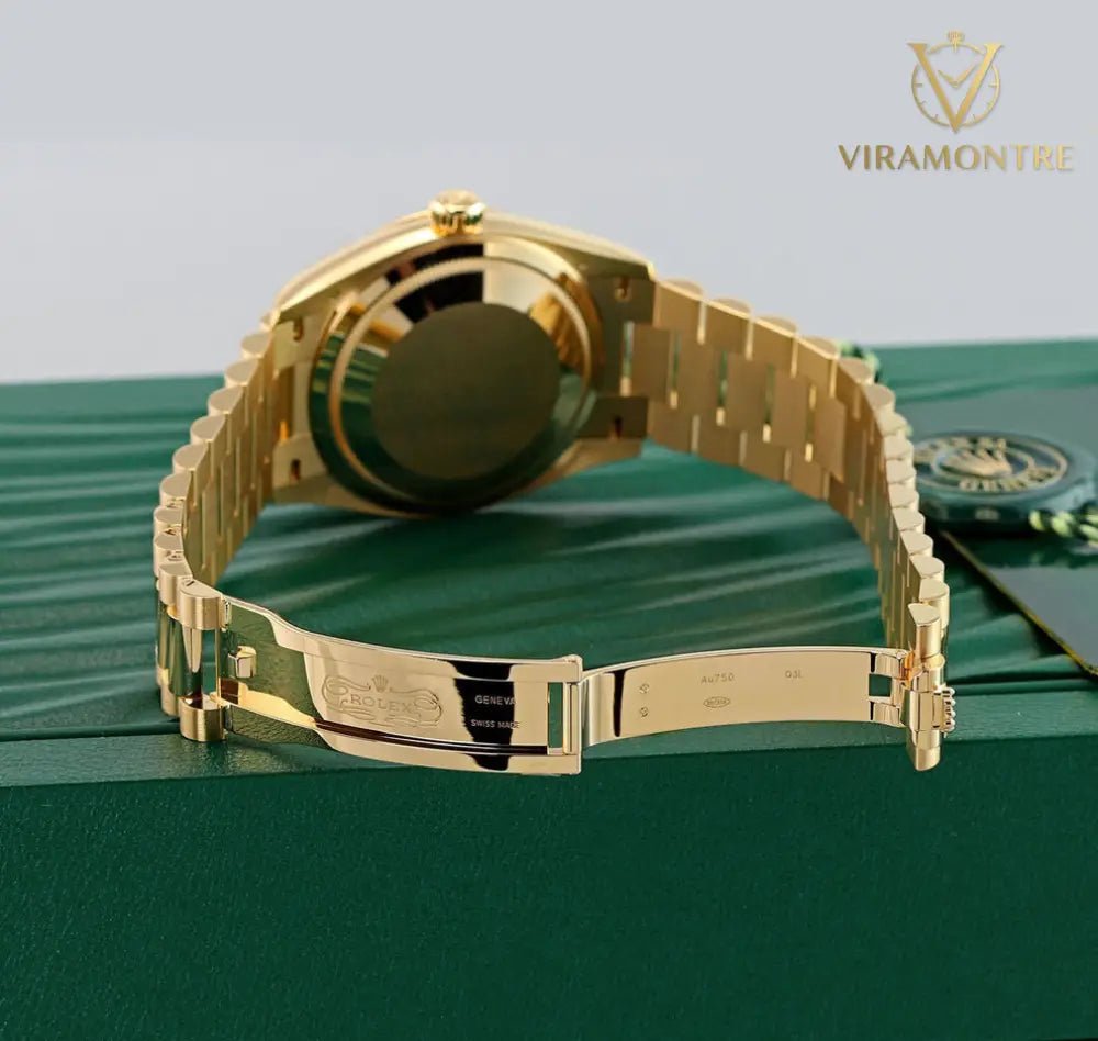 Rolex Day Date Yellow Gold 128238 Green