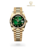 Rolex Day Date Yellow Gold 128238 Green
