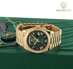 Rolex Day Date Yellow Gold 128238 Green