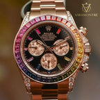 Rolex Daytona Rainbow Or Rose