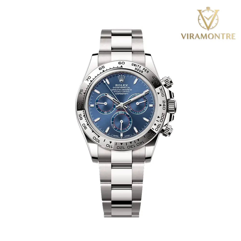 Rolex Daytona – White Gold Blue Baton Dial –