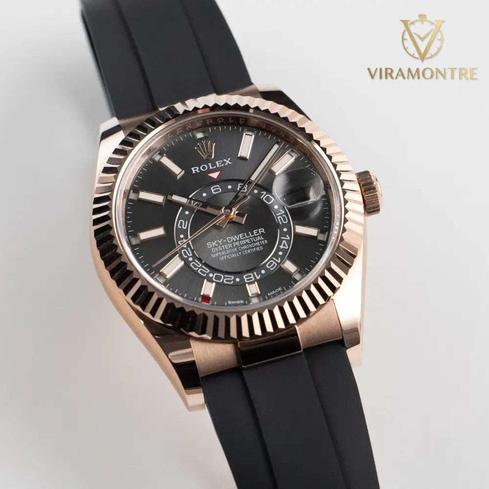 Rolex Sky-Dweller 326235 Rose Gold Rhodium Dial